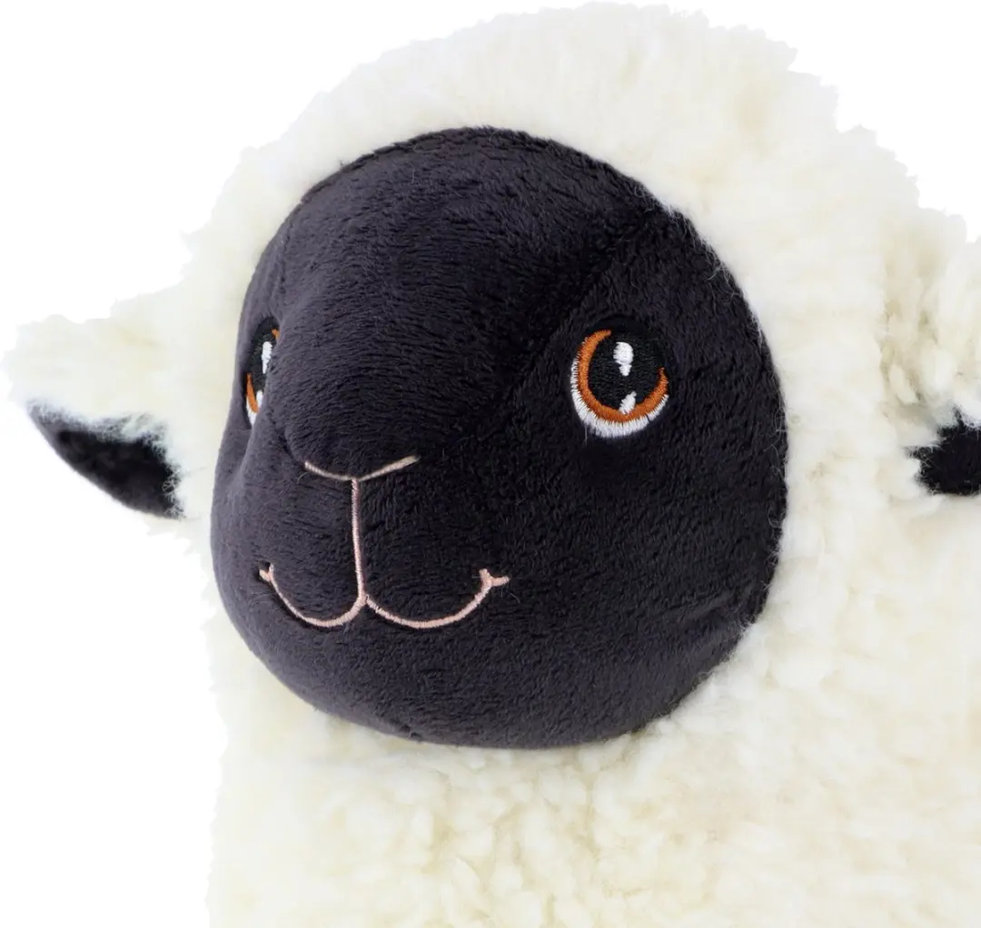 Keel Toys Pluche Schaap/Lammetje Knuffel - 2x - 18cm - Wit/Zwart