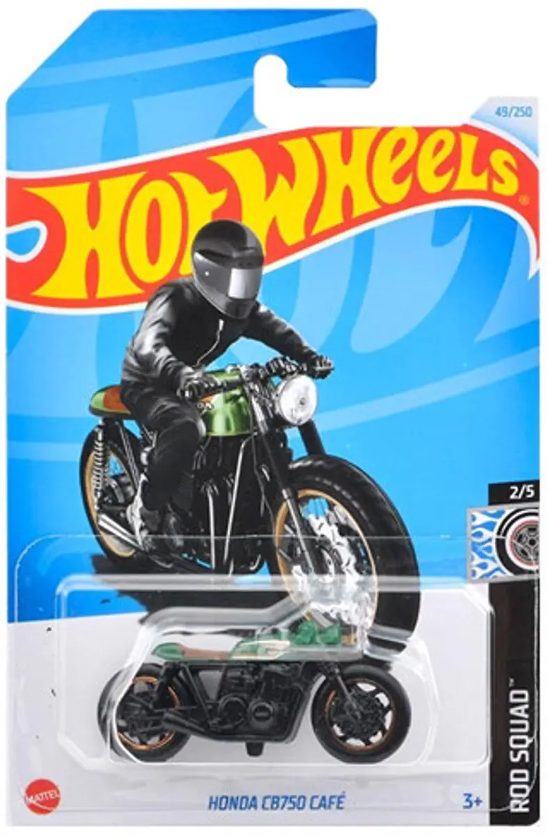 Hot Wheels Honda CB750 Café Motorcycle Racing Green 1:64 - 2024