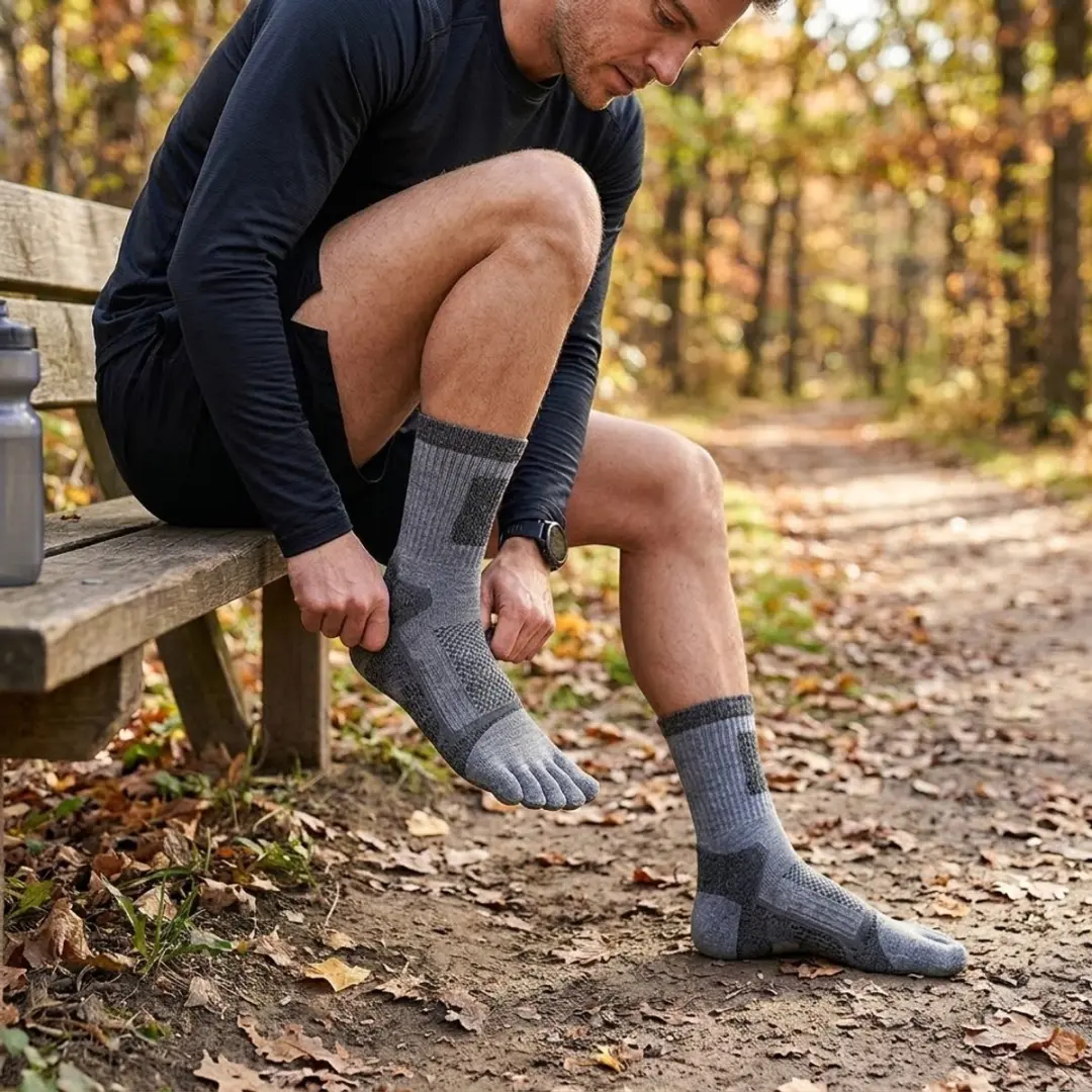 NUVEX Outdoorsokken Heren 39-42 - 3 Paar - Grijze