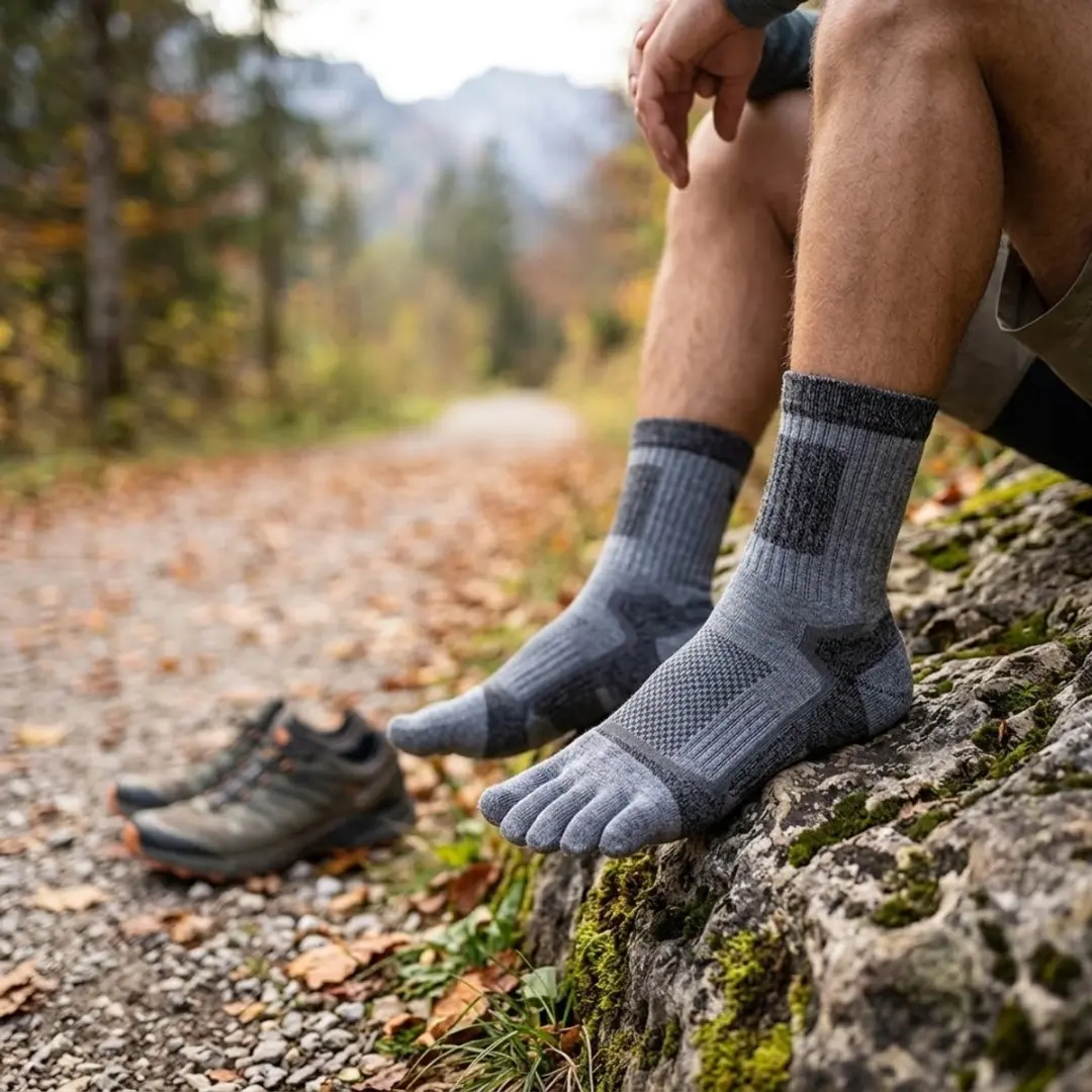 NUVEX Outdoorsokken Heren 39-42 - 3 Paar - Grijze
