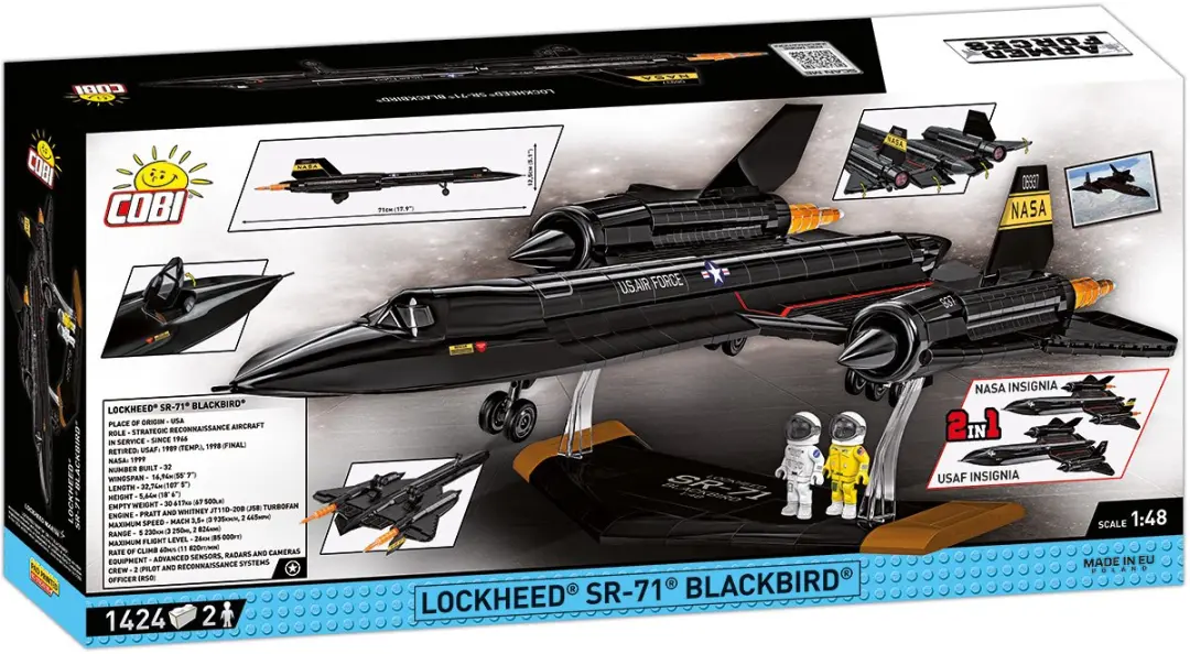 Cobi SR-71 Blackbird - 1424 Stukken - Meerkleurig