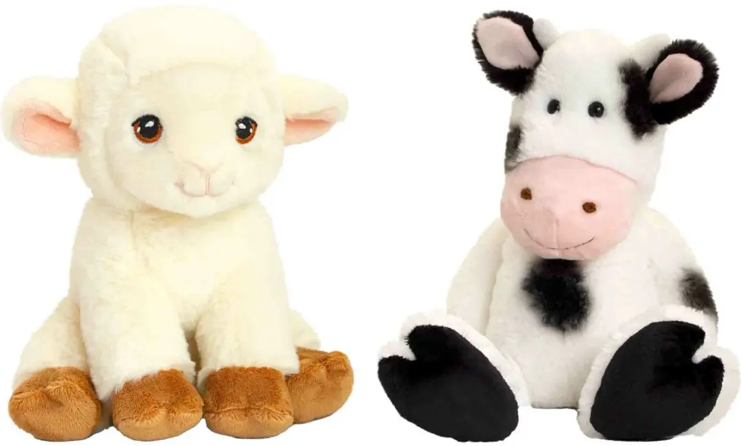 Keel Toys Koe & Lammetje Pluche Knuffels 25cm
