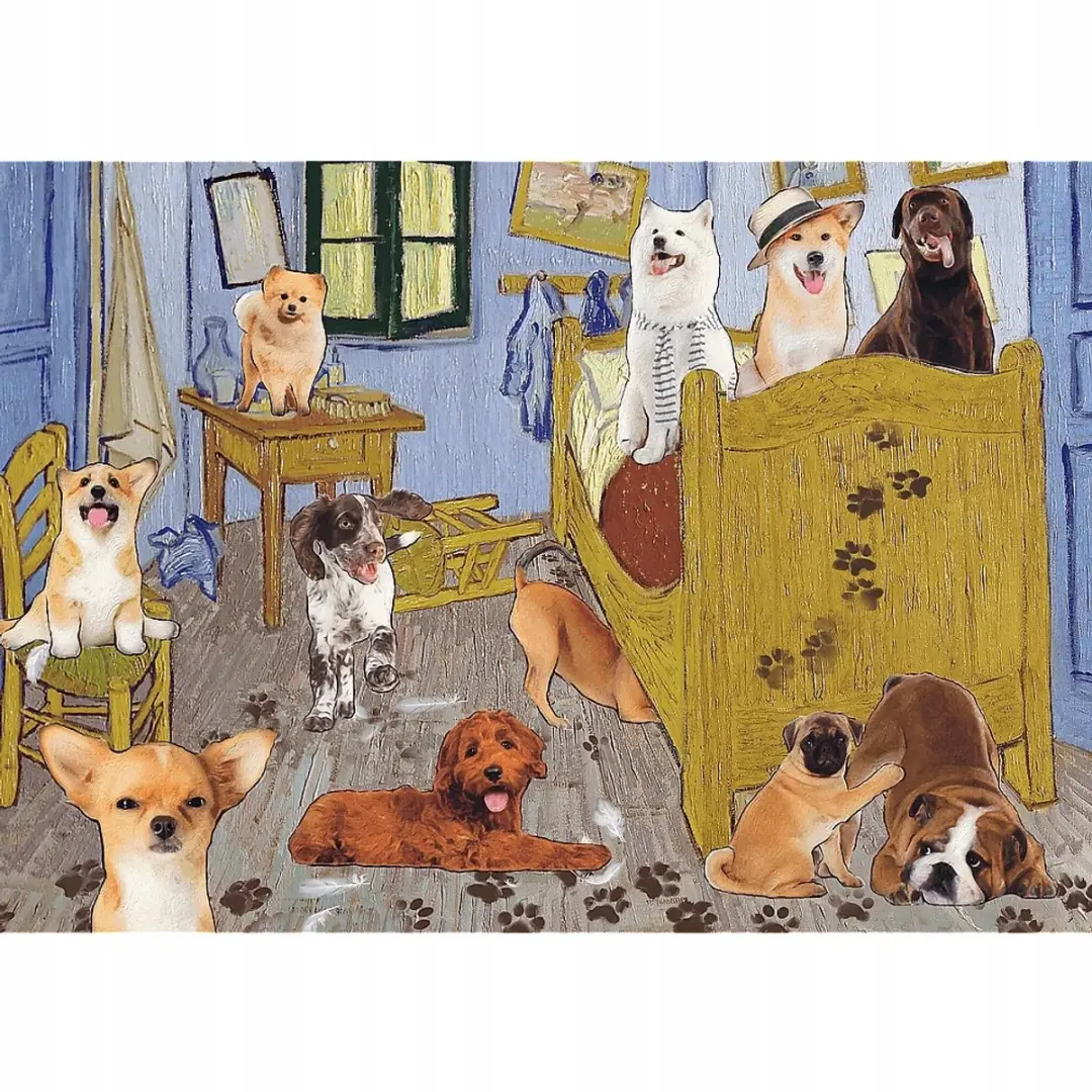 Trefl Puzzel Van Goghs Kamer met Honden 500 Stuks - Multicolor