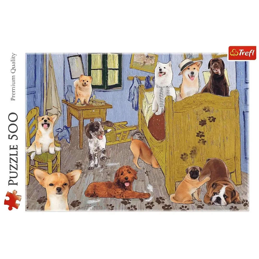 Trefl Puzzel Van Goghs Kamer met Honden 500 Stuks - Multicolor
