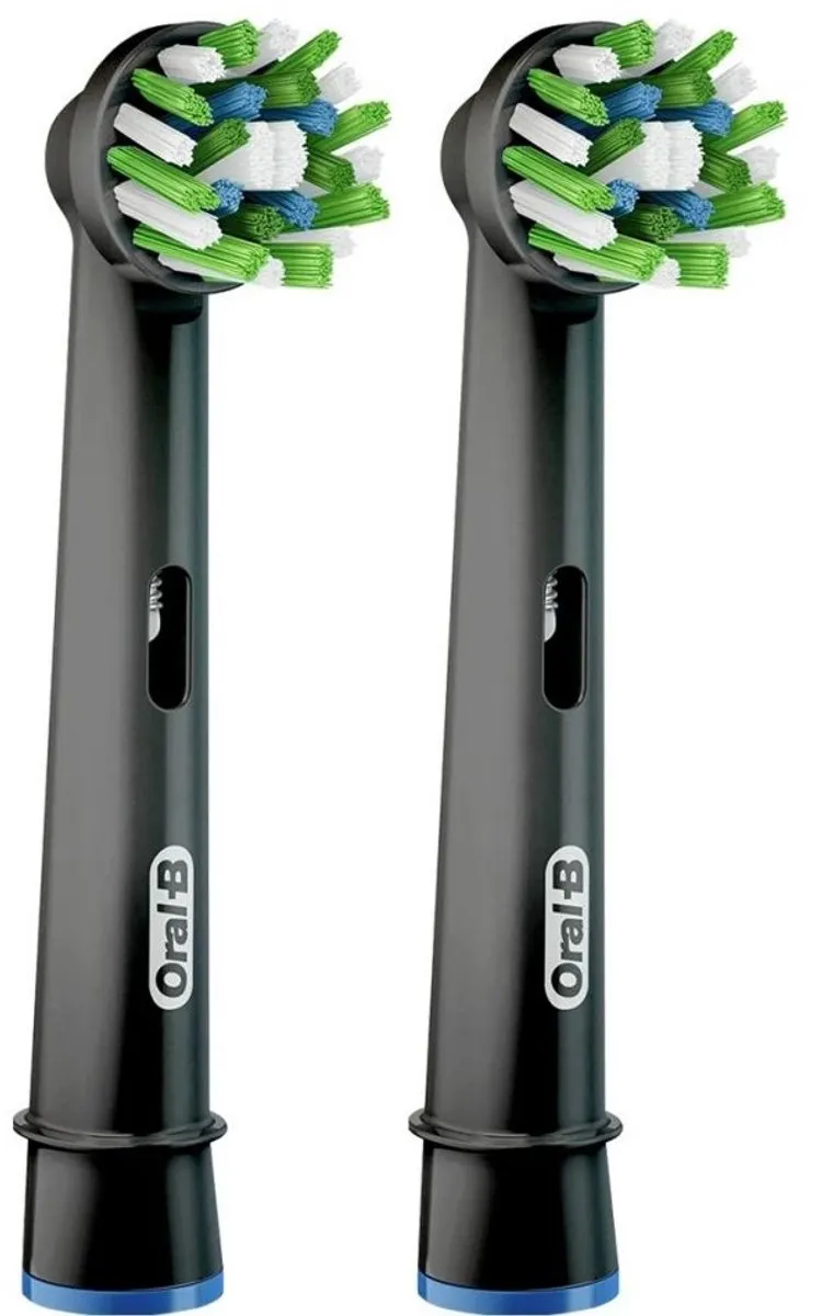 Oral-B Cross Action Opzetborstels 2 Stuks - Zwart