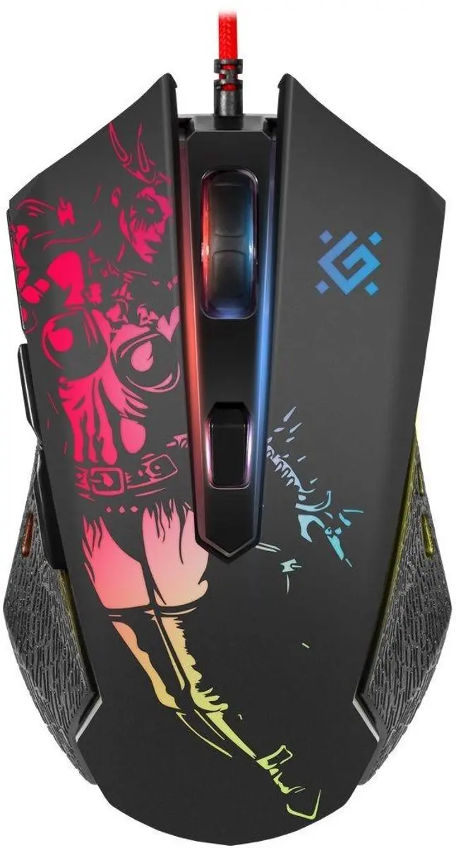 Defender Sin Sister GM-933 Gaming Muis - 7200 dpi - Zwart/Rood