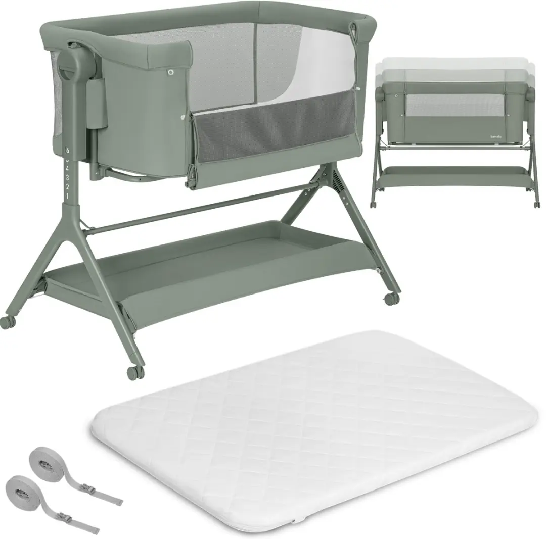 Lionelo Leonie Plus Co-Sleeper 3-in-1 Wieg/Bed - 9 kg - 6 Niveaus - Beige