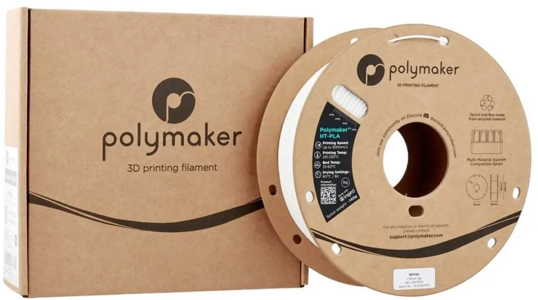Polymaker HT-PLA Filament 1.75mm 1000g - Wit