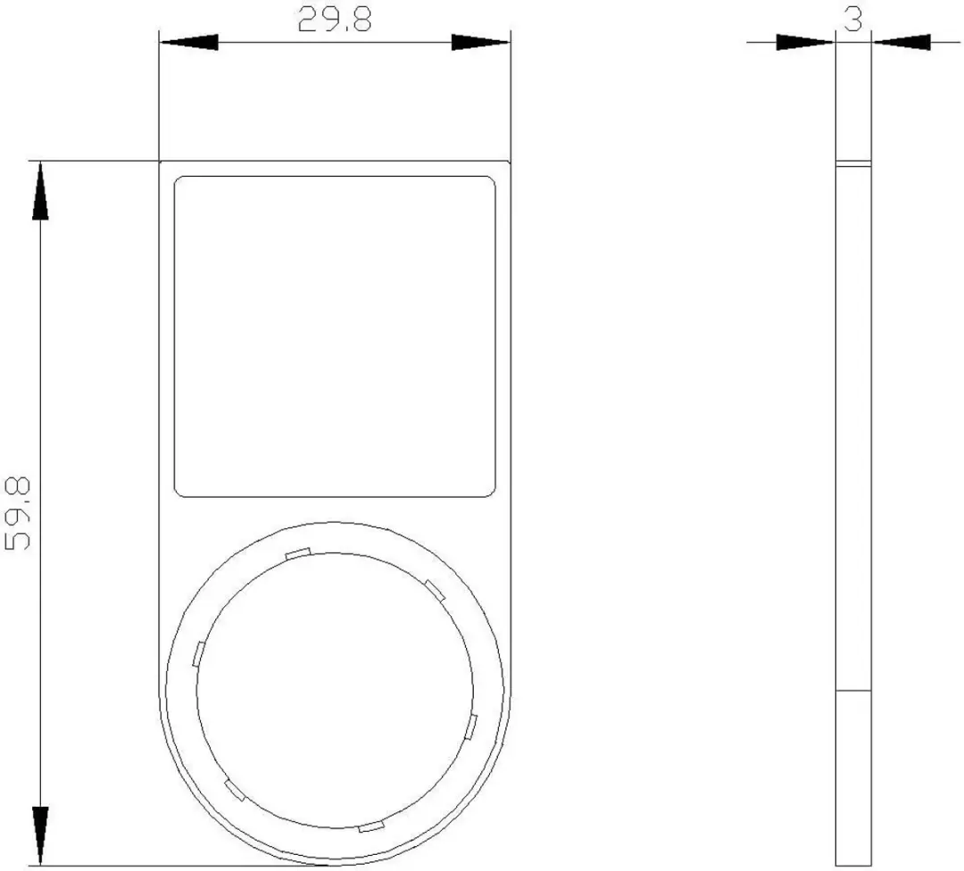 Siemens 3SU1900-0AJ10-0AA0 Opschriftbord - 10 Stuks
