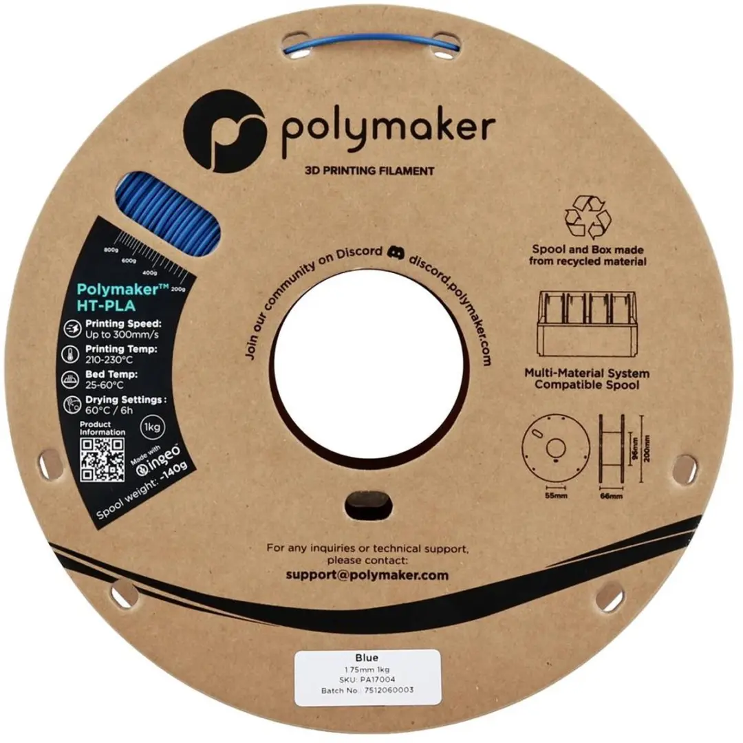 Polymaker HT-PLA Filament 1.75mm 1000g - Blauw
