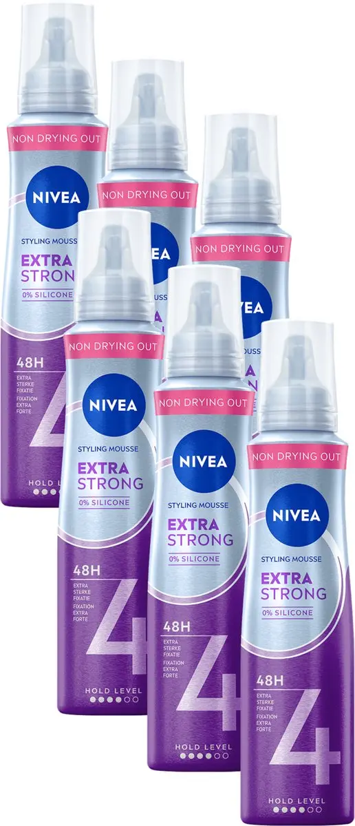 NIVEA Extra Strong Styling Mousse 6x150ml