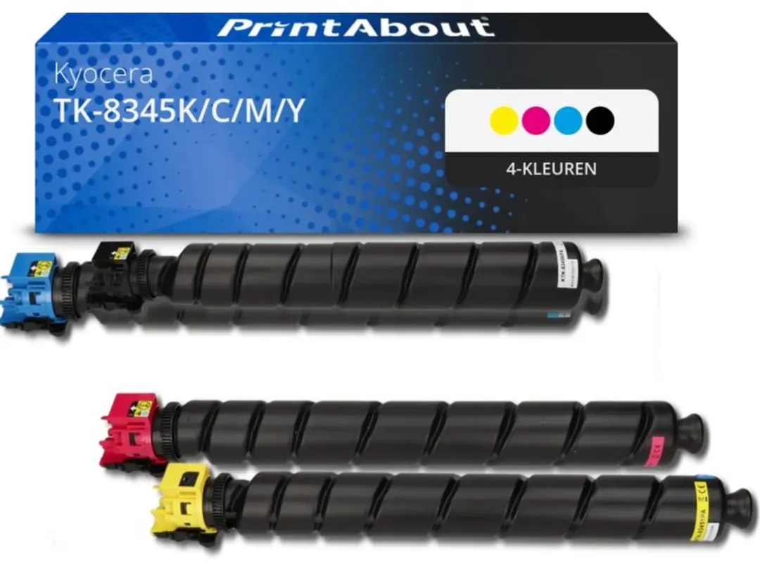 PrintAbout Toner TK-8345K/C/M/Y 4-kleuren Voordeelbundel