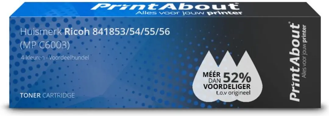 PrintAbout Ricoh MP C6003 Toner 4-kleuren Voordeelbundel