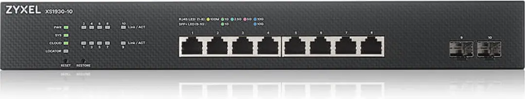 Zyxel XS1930-10 Switch - 8 Poorten - 200 Gbps - Zwart