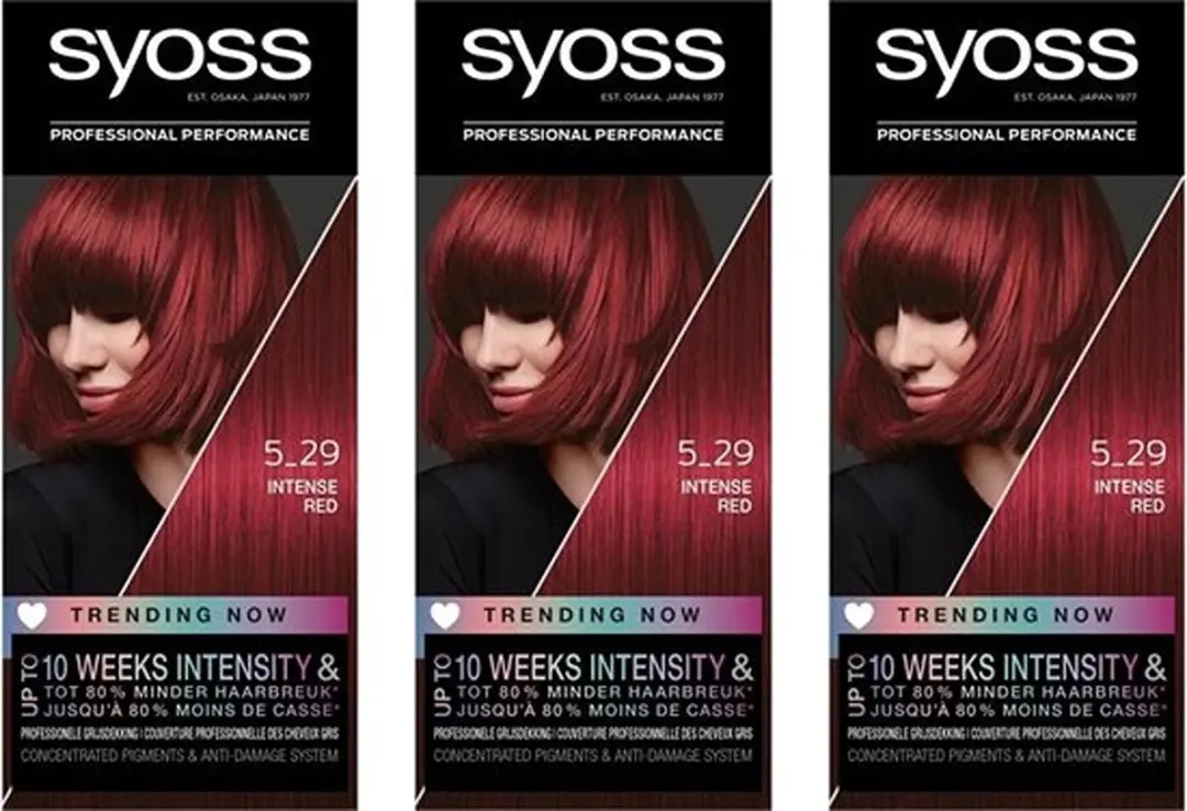 SYOSS Classic Haarverf 5-29 Intense Red - 3 Stuks