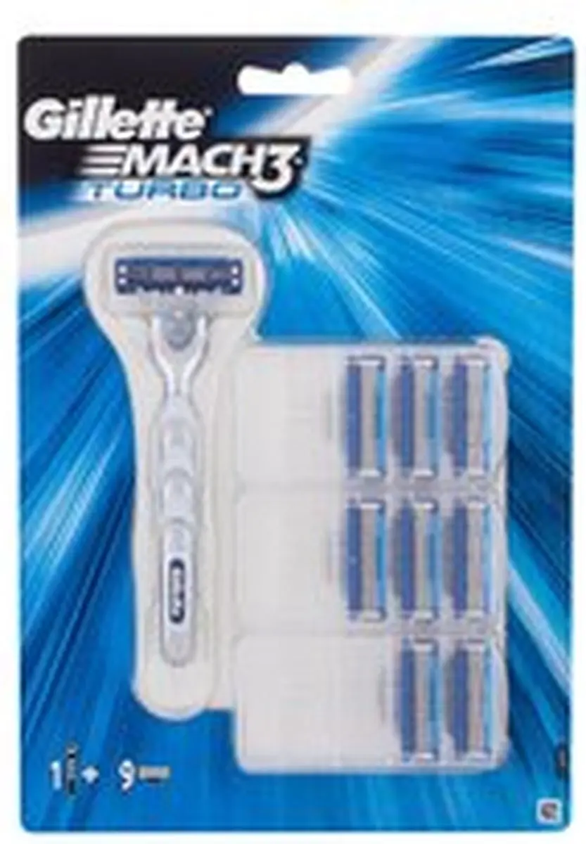 Gillette Mach3 Turbo Scheerapparaat - 13 Stuks Blauw/Zilver - afbeelding 2 van 2