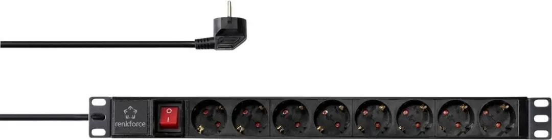 Renkforce RF-4604248 Stekkerdoos 19" Patchkast 1 HE - Zwart