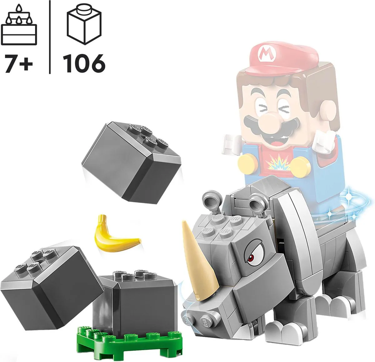 LEGO Super Mario Rambi de Neushoorn 71420 - 106 Stukken