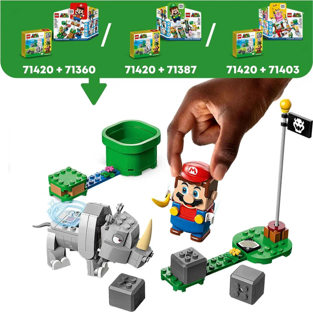 LEGO Super Mario Rambi de Neushoorn 71420 - 106 Stukken - afbeelding 6 van 6