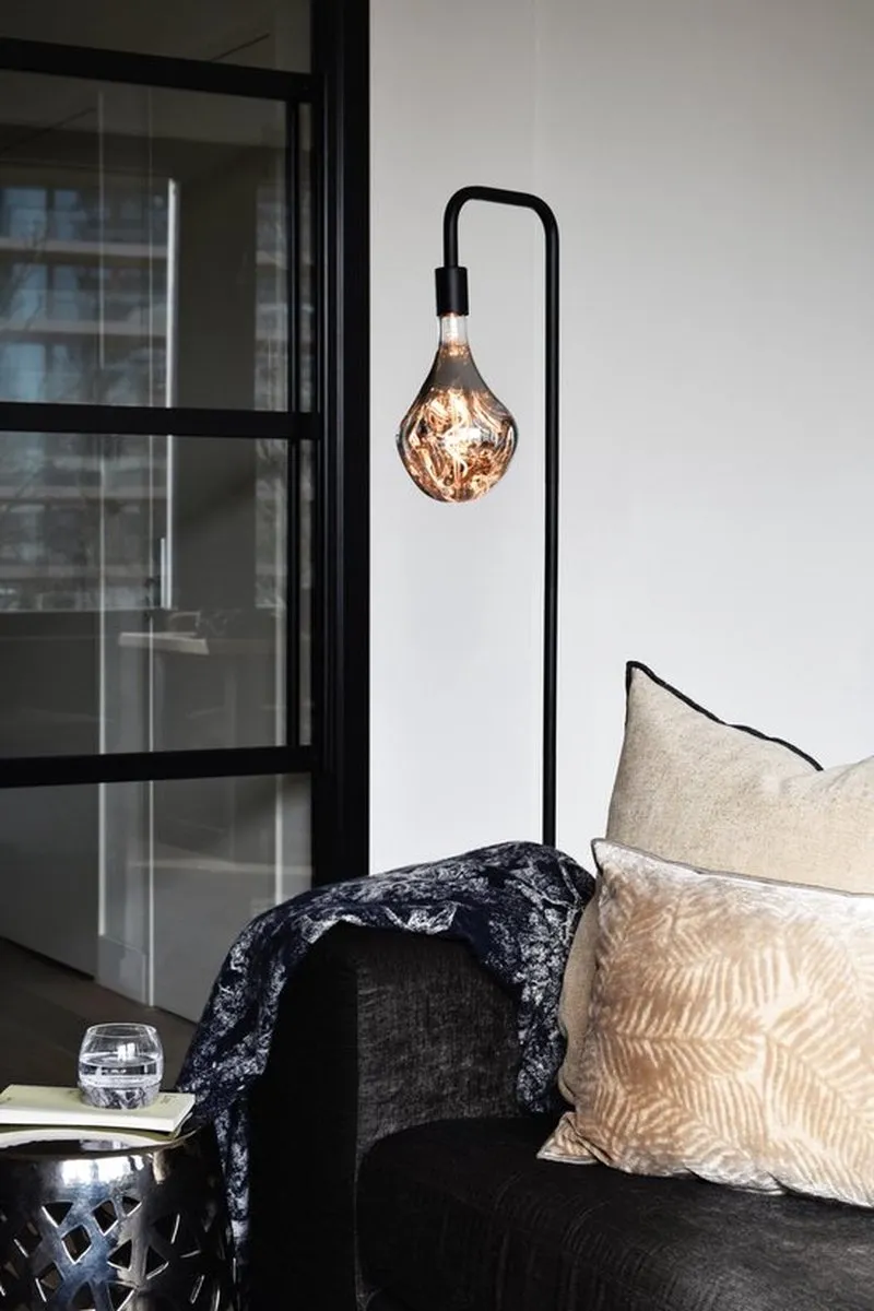 Calex U-Line Vloerlamp Industrieel E27 - Zwart
