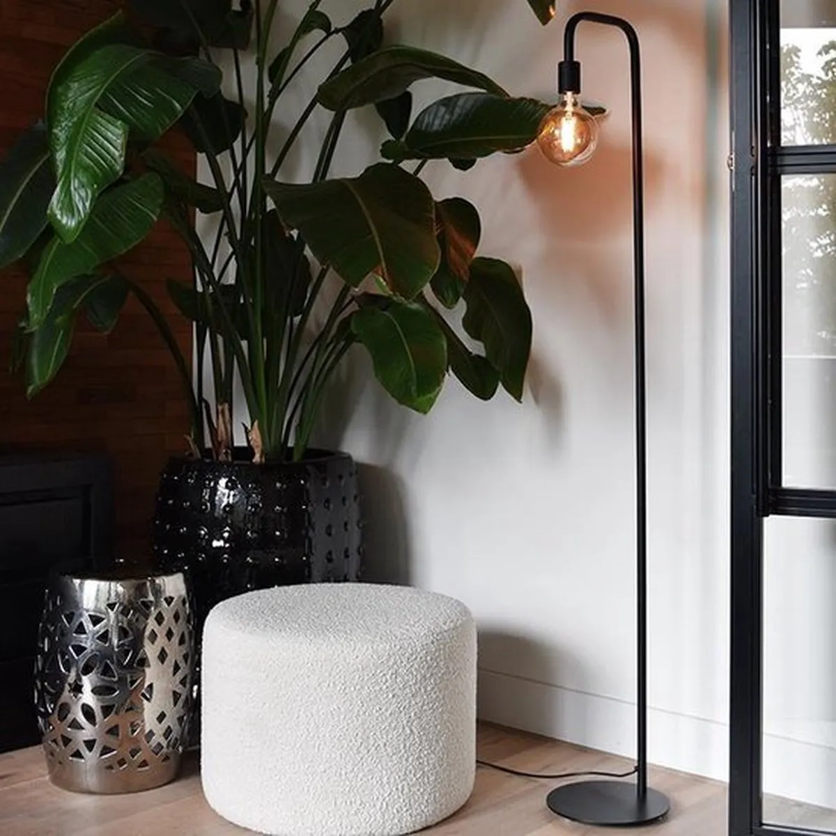 Calex U-Line Vloerlamp Industrieel E27 - Zwart