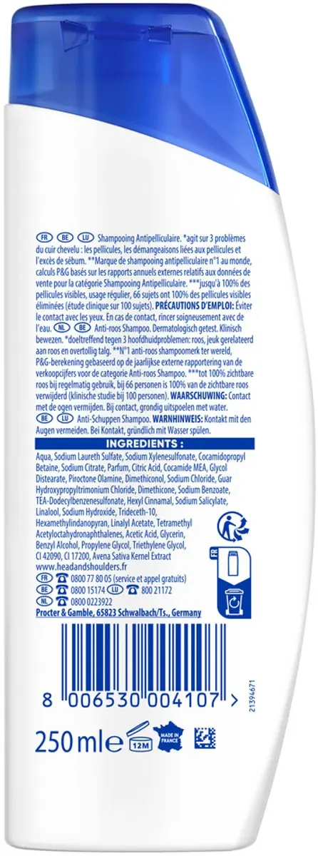 Head & Shoulders Classic Anti-Roos Shampoo 6x250ml