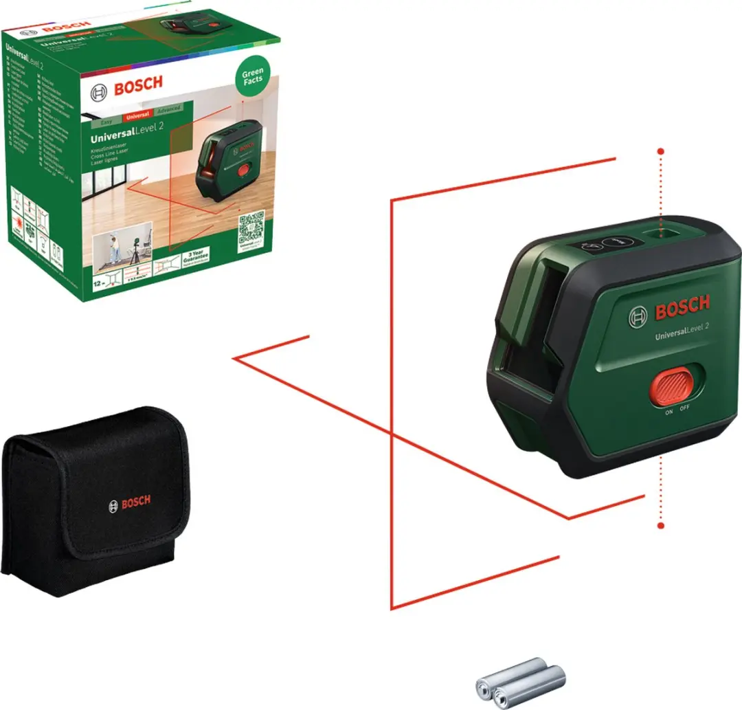 Bosch UniversalLevel 2 Kruislijnlaser 0603663F00 - Rood