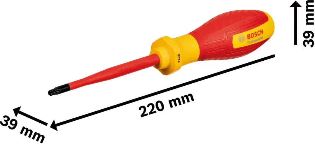 Bosch Professional VDE Schroevendraaier TX 25 - Geel/Rood