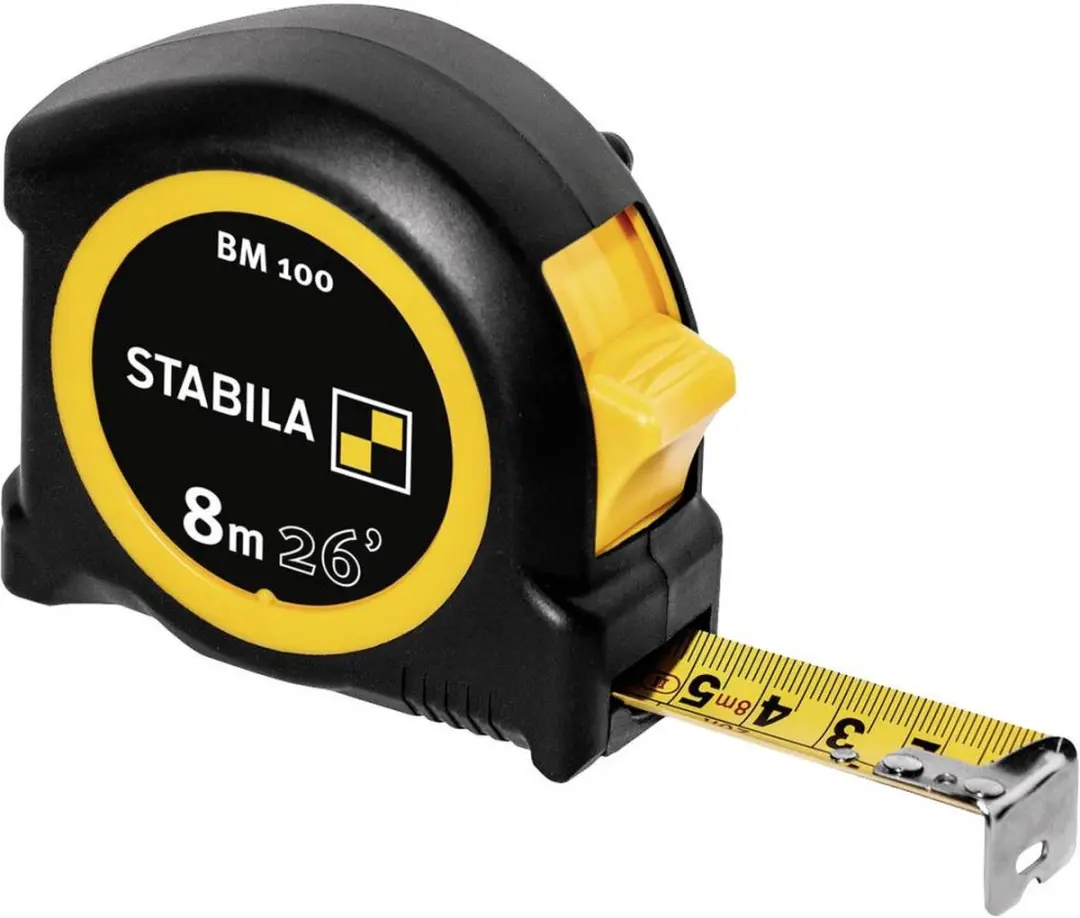 Stabila BM 100cm+inch Rolmaat 8m