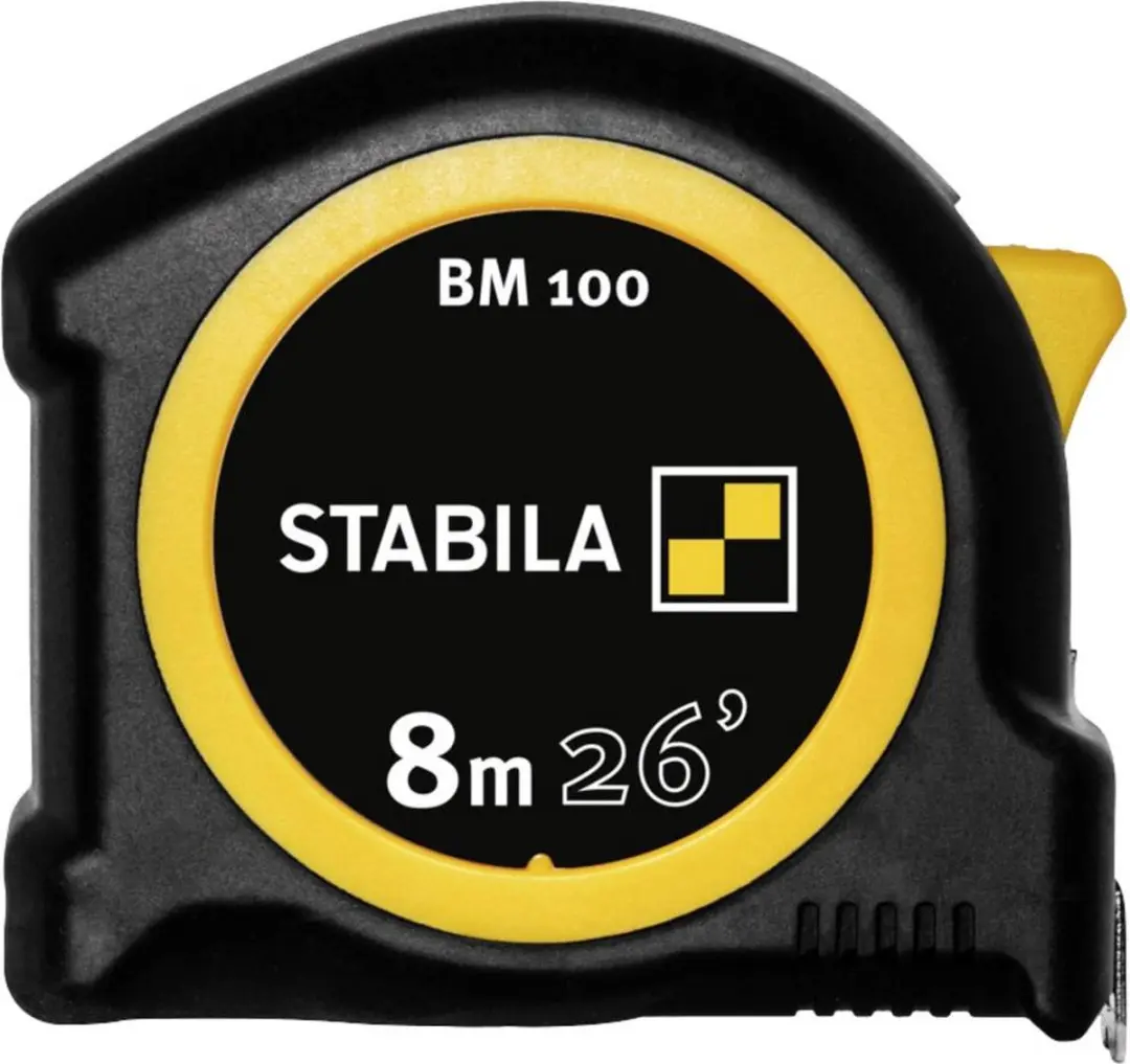 Stabila BM 100cm+inch Rolmaat 8m - ABS - Transparant