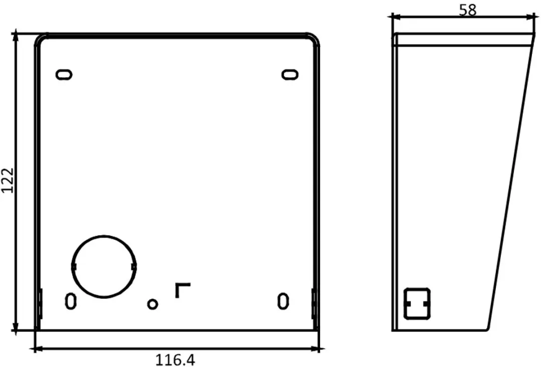 Hikvision DS-KD-ACW1 Regenscherm Grafiet - DS-KABD8003-RS1