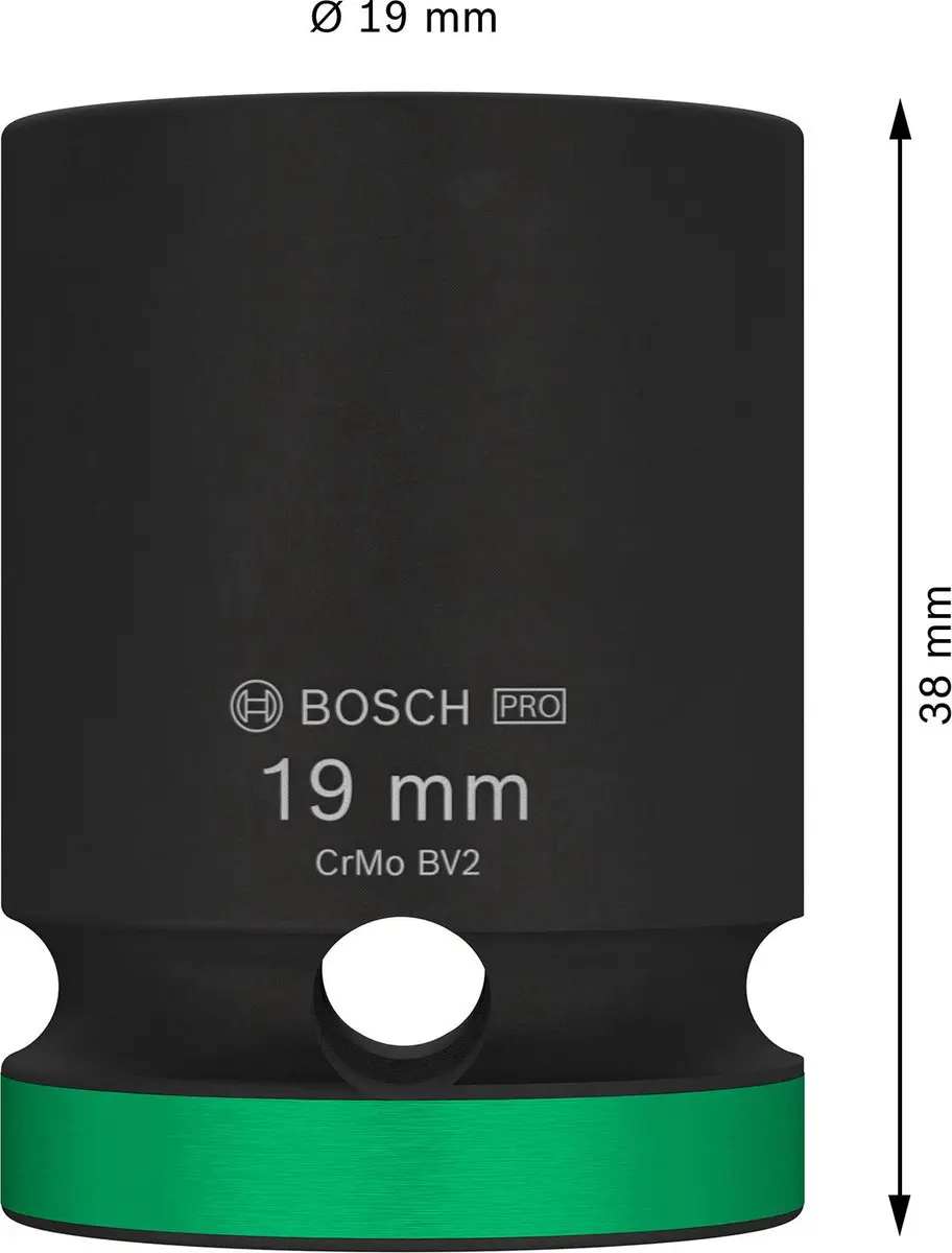 Bosch Professional Slagmoerdoos 19mm 1/2" - 1 Stuk