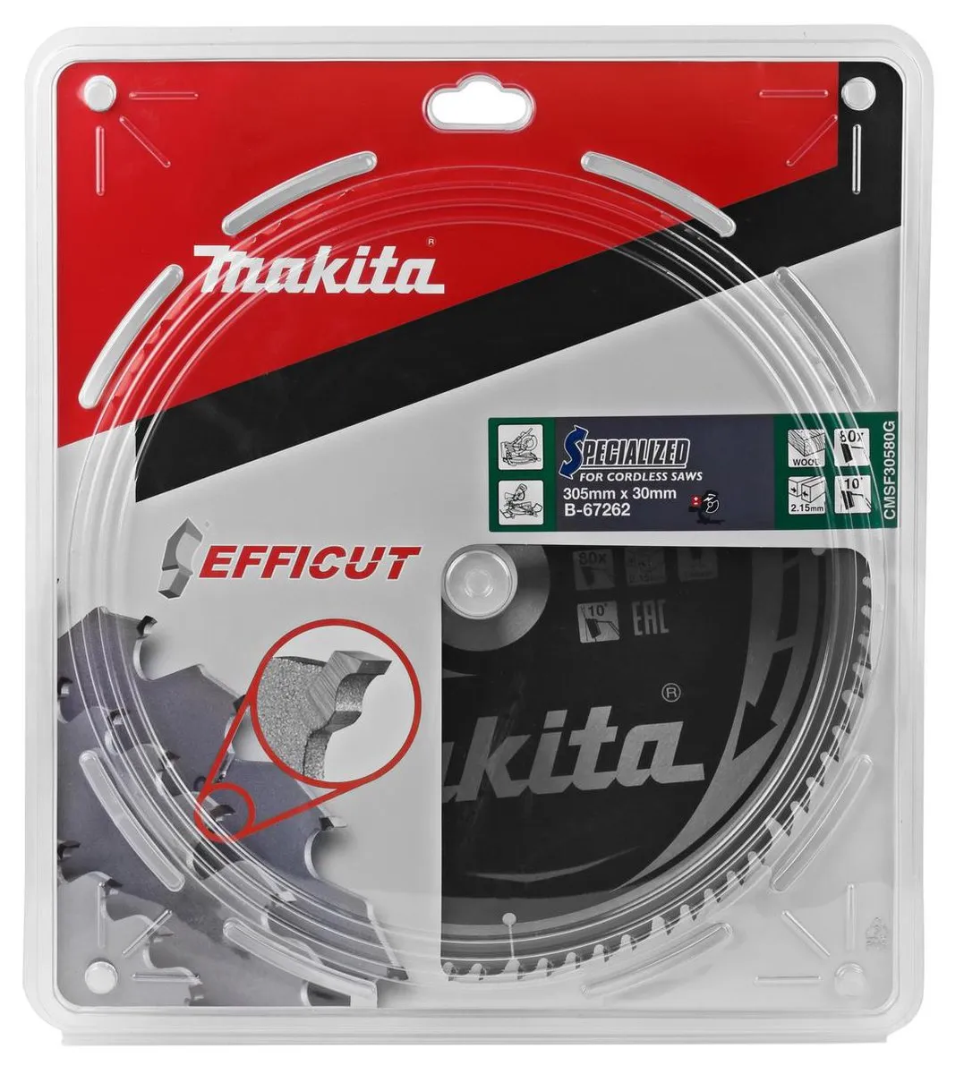 Makita Efficut Zaagblad Hout Ø305mm 80T - B-67262