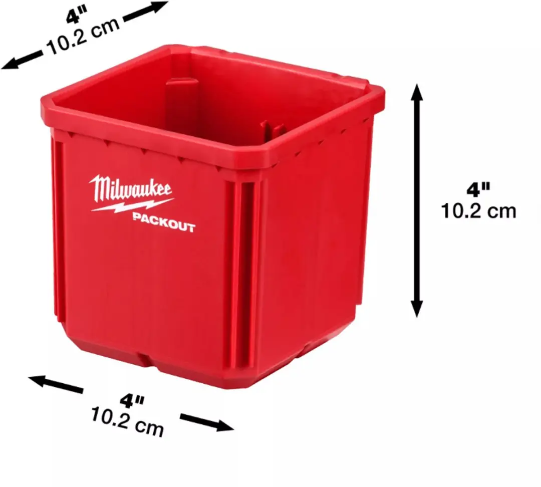 Milwaukee PACKOUT 10x10cm Bakjes - 2 Stuks - Blauw