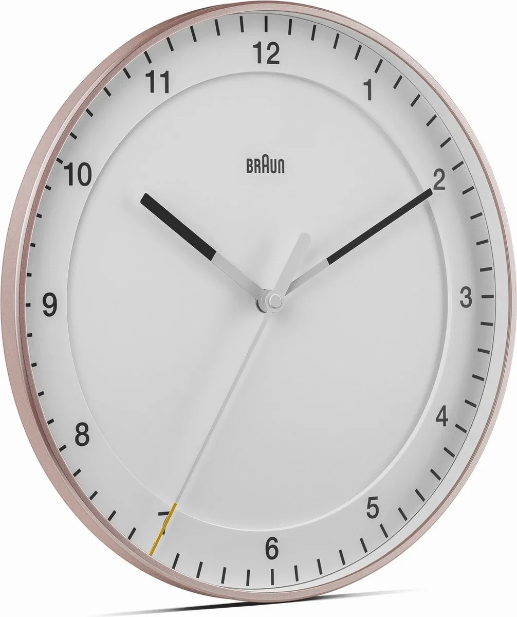 Braun BC17PW Wandklok - 30cm - Roze/Wit