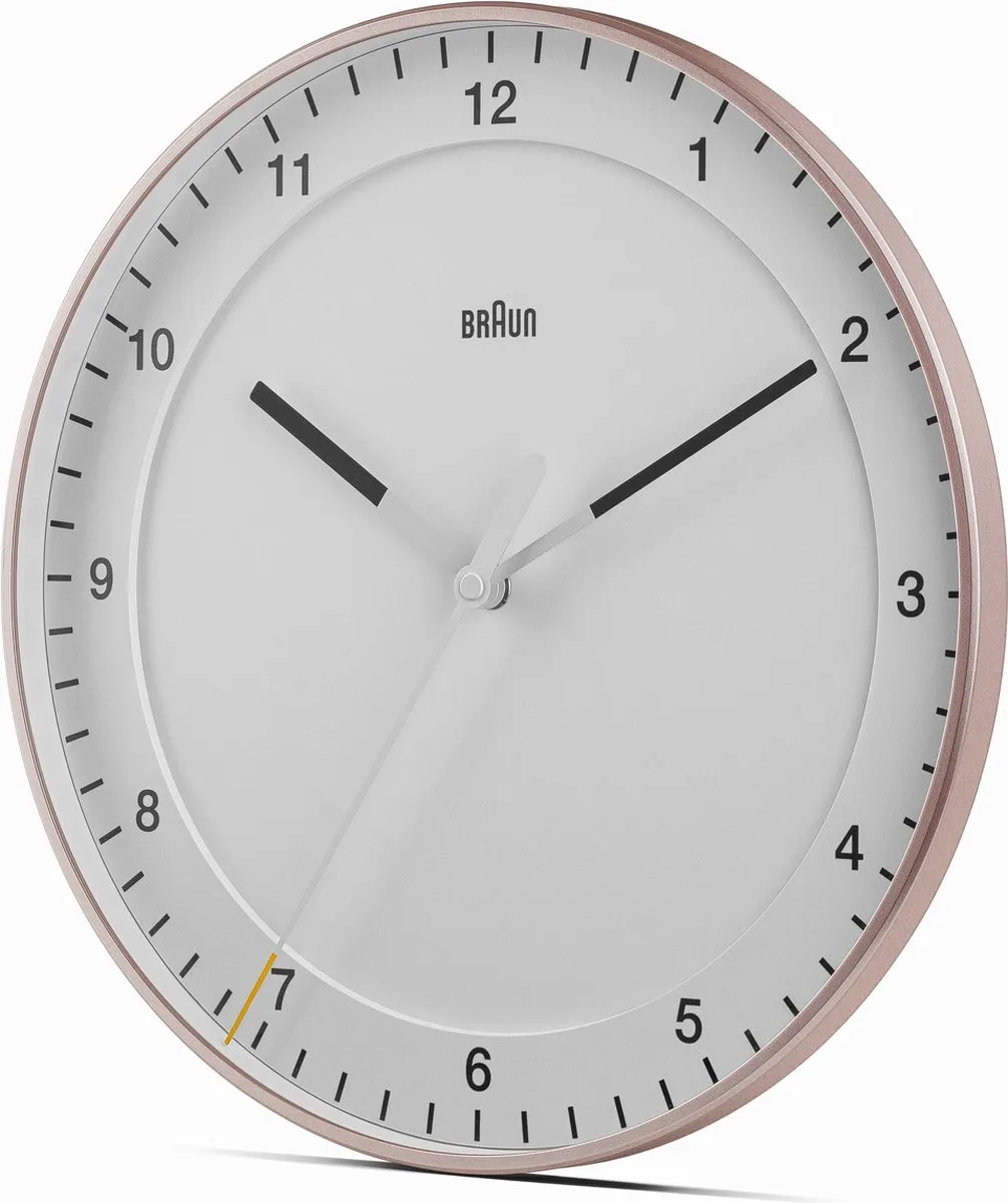 Braun BC17PW Wandklok - 30cm - Roze/Wit