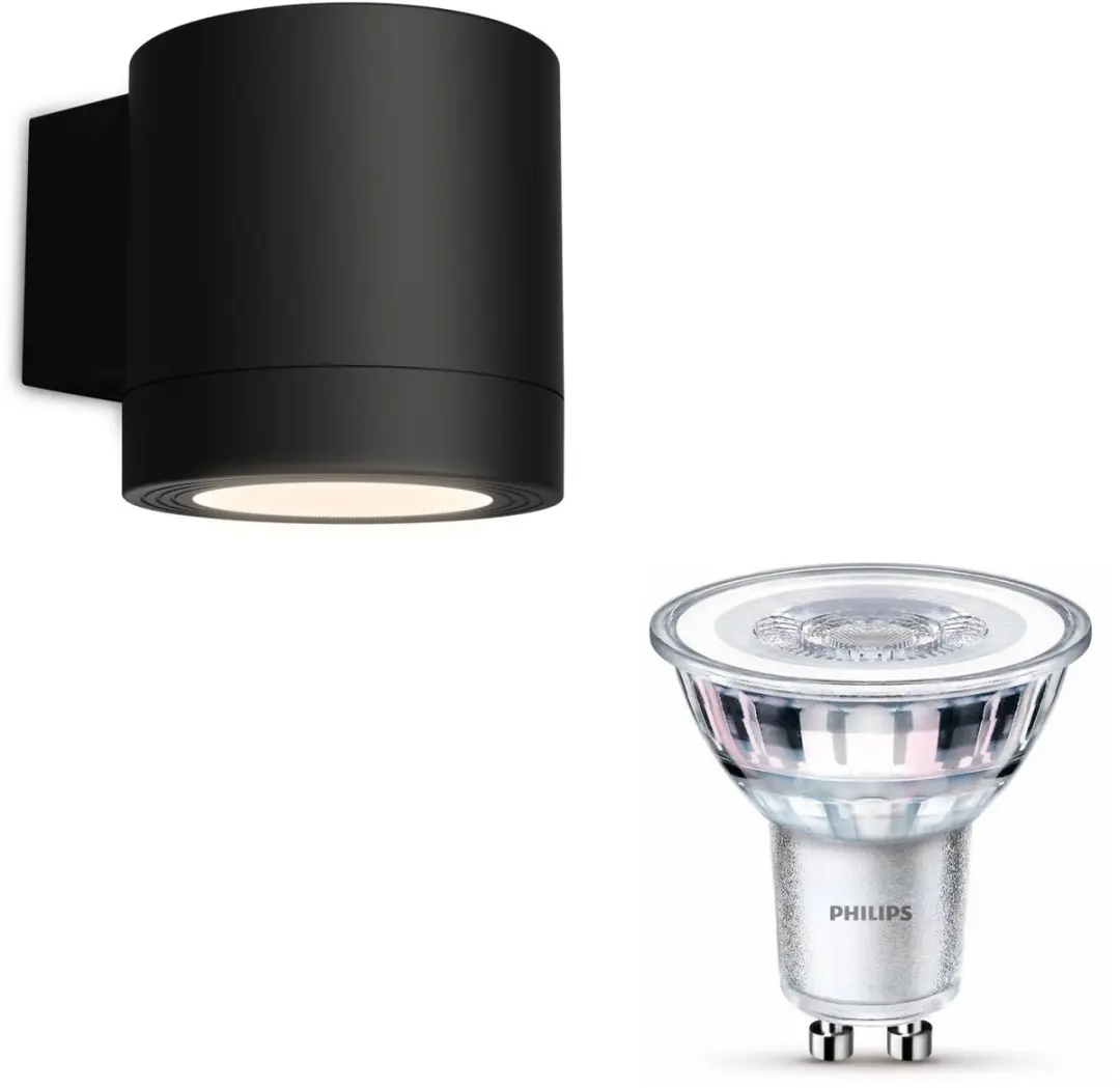 Philips Fylx Wandlamp Buiten Zwart