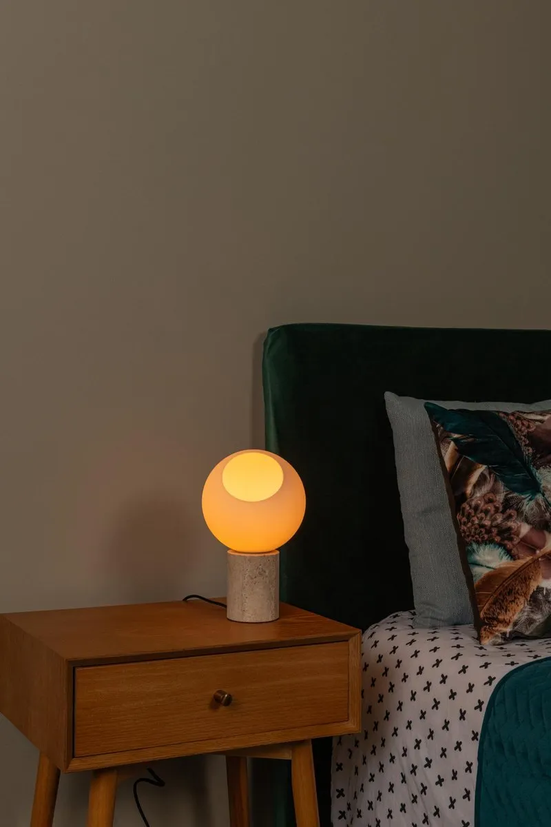 Lucide DAVIN Tafellamp E27 Opaal - 15cm