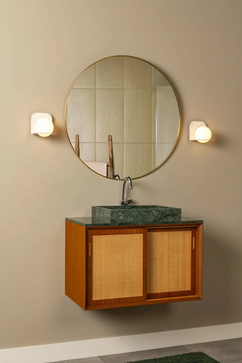 Lucide DAVY Wandlamp Badkamer 1xG9 33W - Grijs