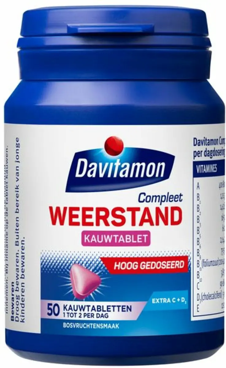 Davitamon Compleet Weerstand Bosvruchten Kauwtabletten - 200g