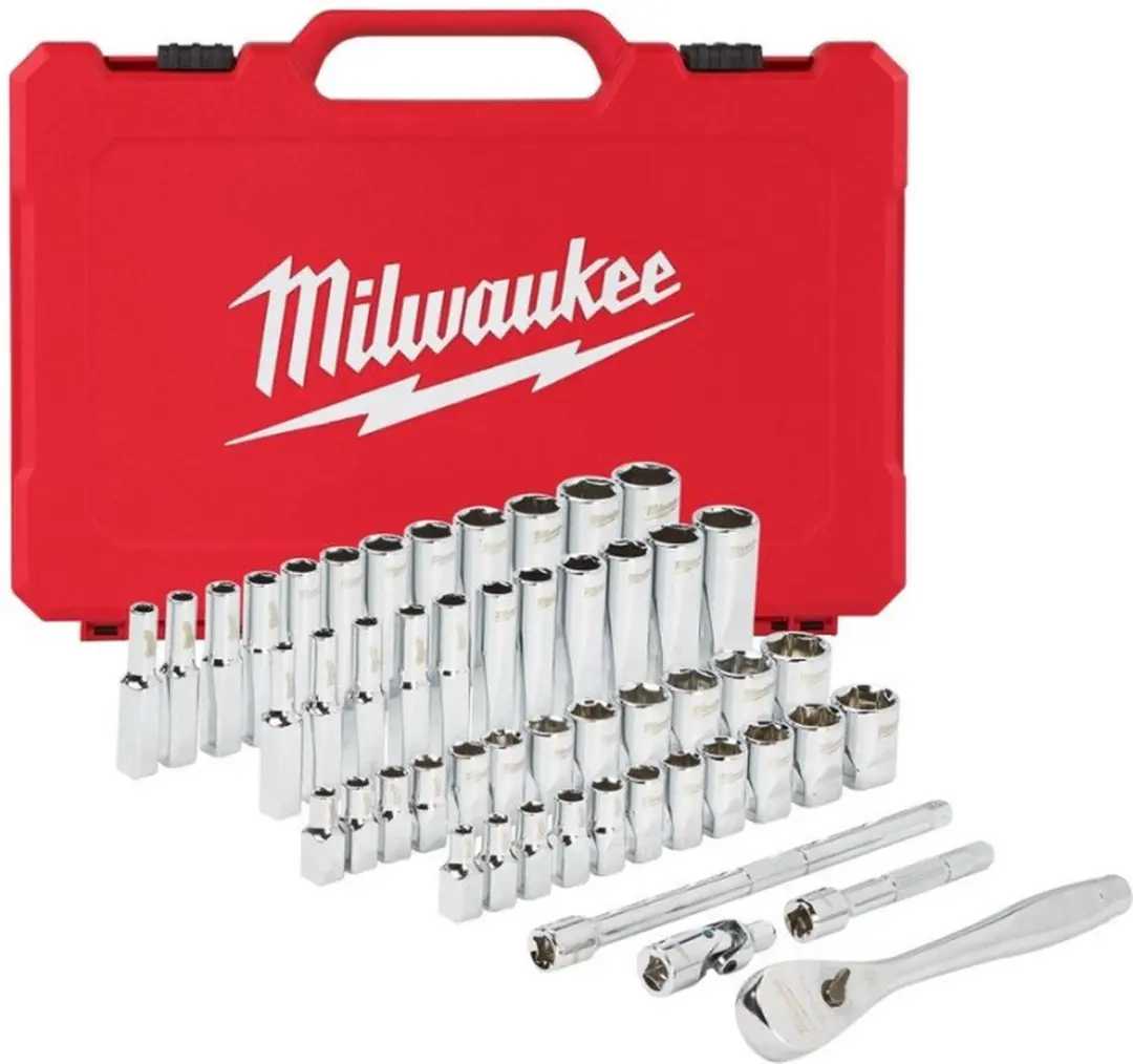 Milwaukee Ratel + Doppen 1/4" SAE/Metric 50-delig