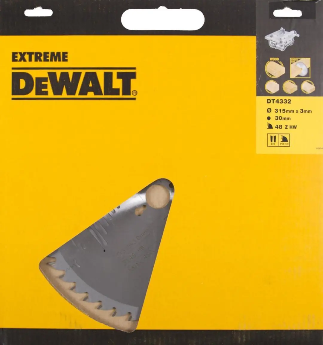 DeWalt Extreme DT4332-QZ Cirkelzaagblad Hout 315mm 48T