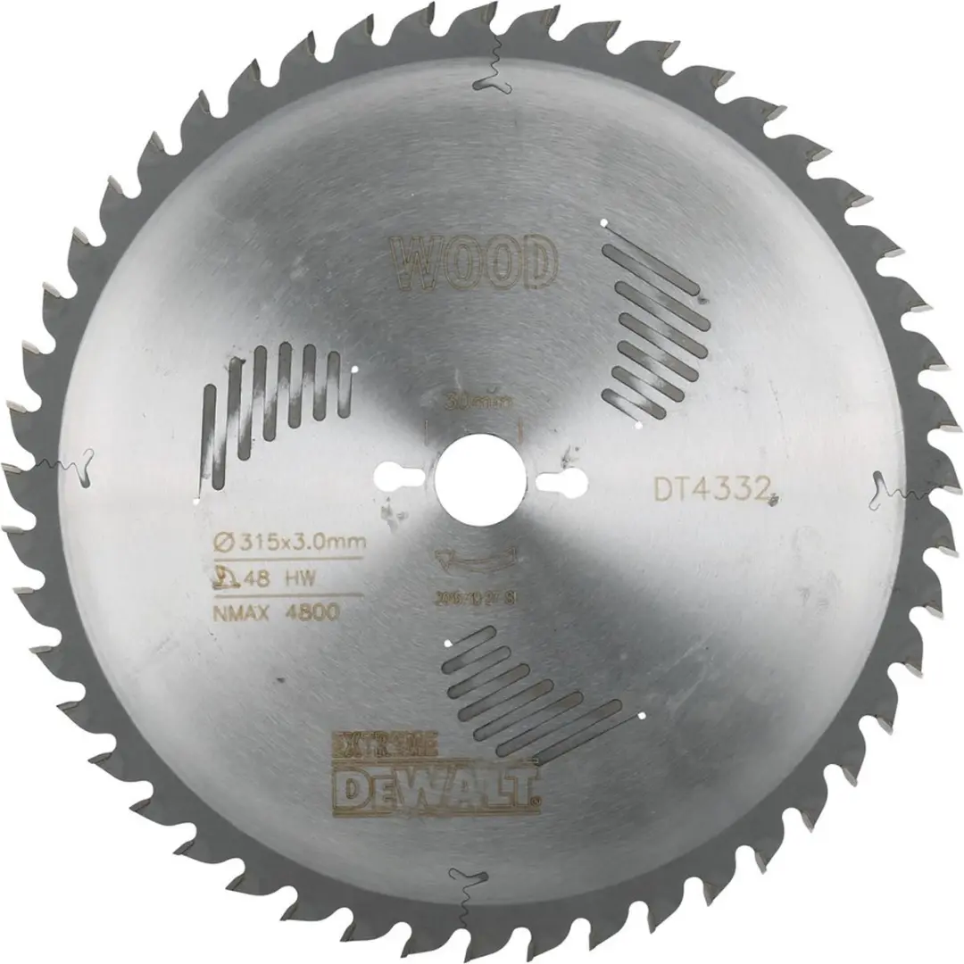 DeWalt Extreme DT4332-QZ Cirkelzaagblad Hout 315mm 48T