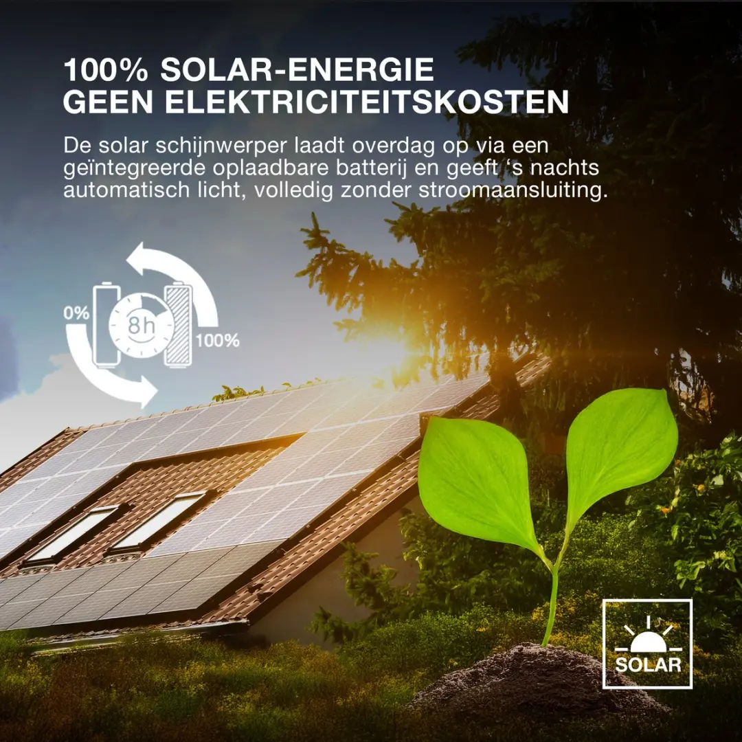 Osram Endura Flood Split Solar Sensor 30W - Zwart