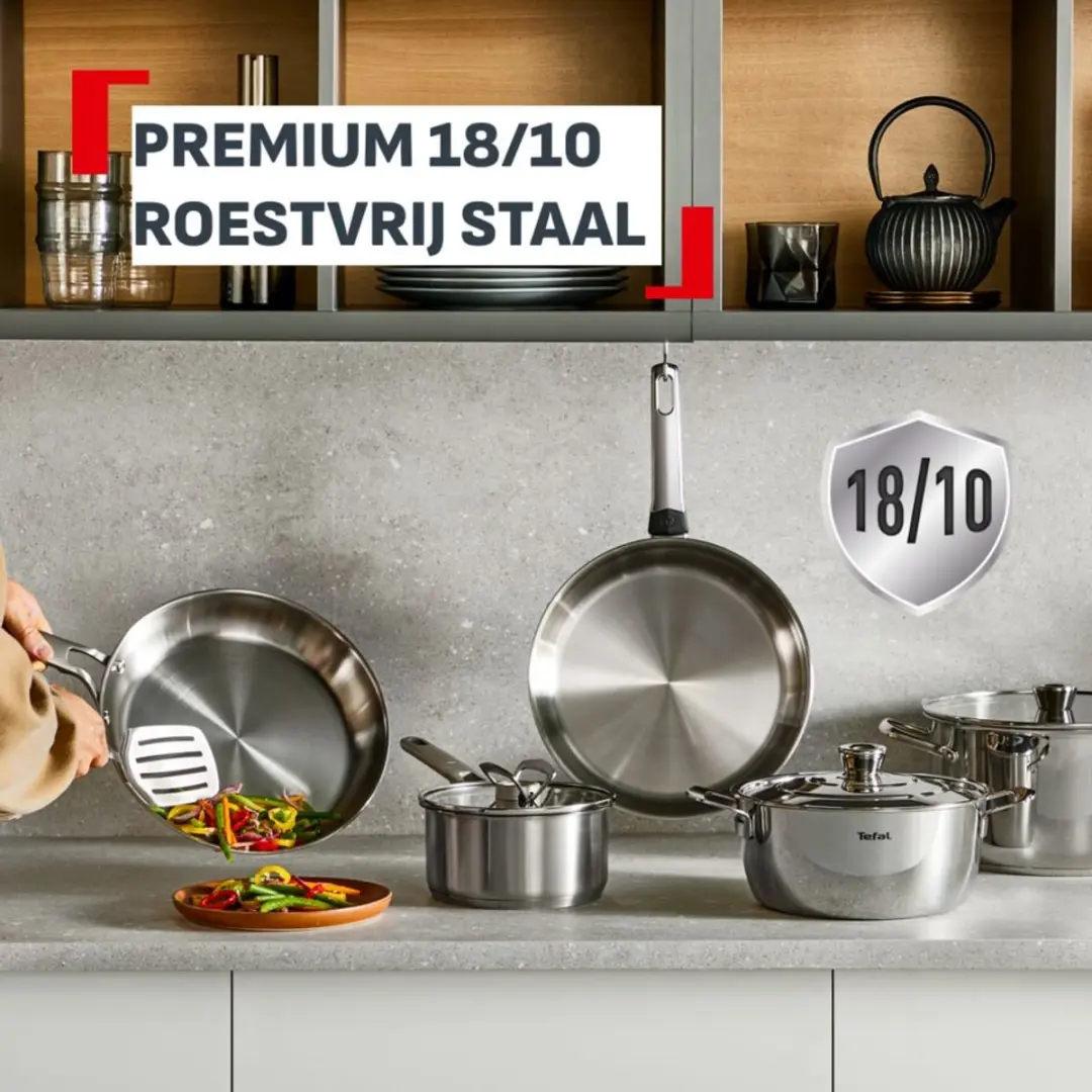Tefal Extreme Pannenset 5-delig - 22/18/16-24cm Zilver
