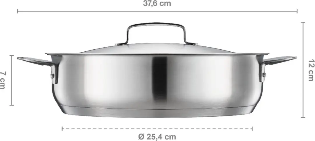 Fiskars All Steel Braadpan 28cm - RVS - afbeelding 4 van 6