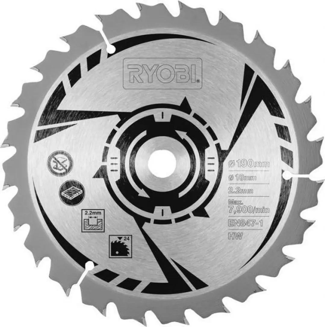 Ryobi CSB190A1 Hardmetalen Cirkelzaagblad 190mm