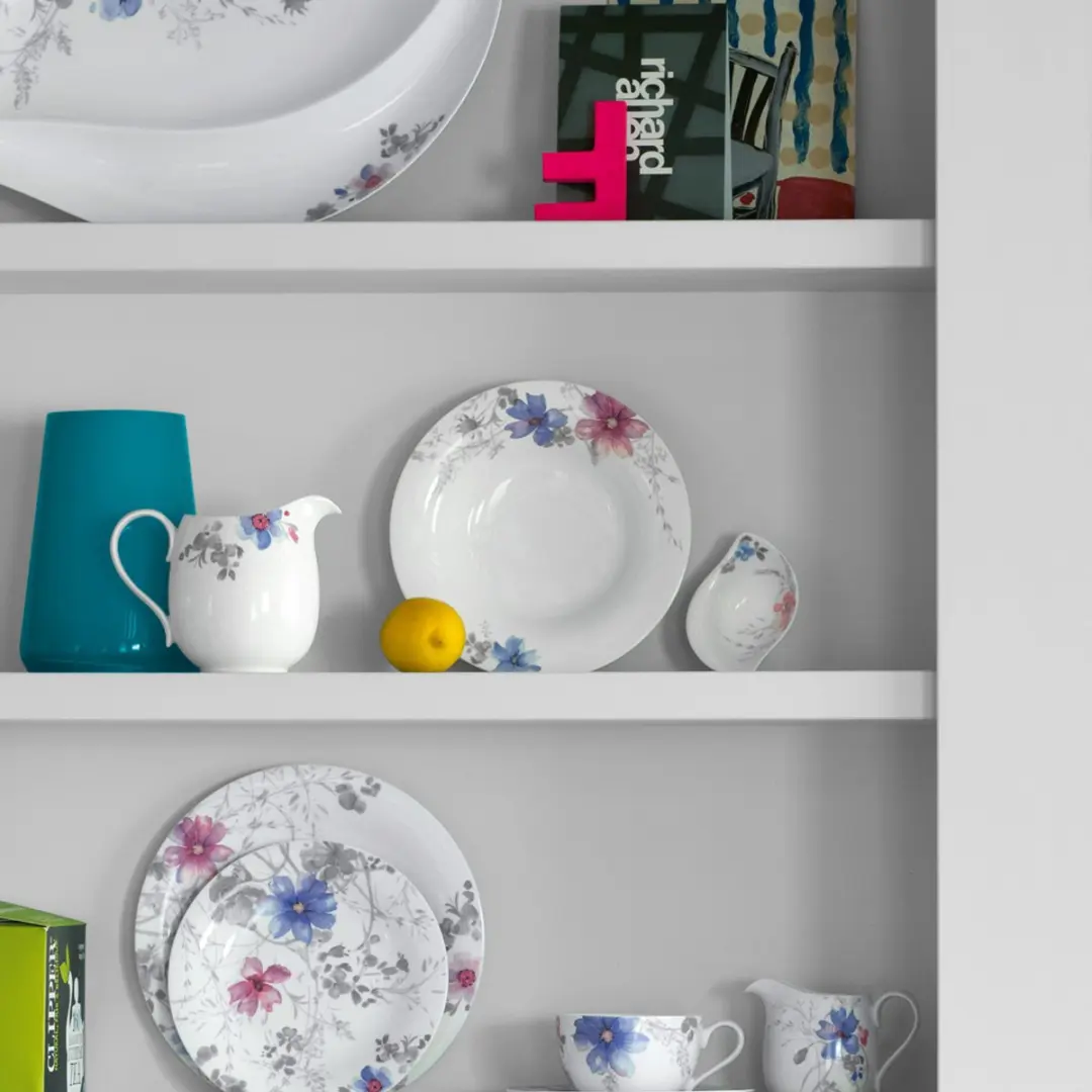 Villeroy & Boch Mariefleur Gris Frühstücks-Set - 18-delig - afbeelding 4 van 4