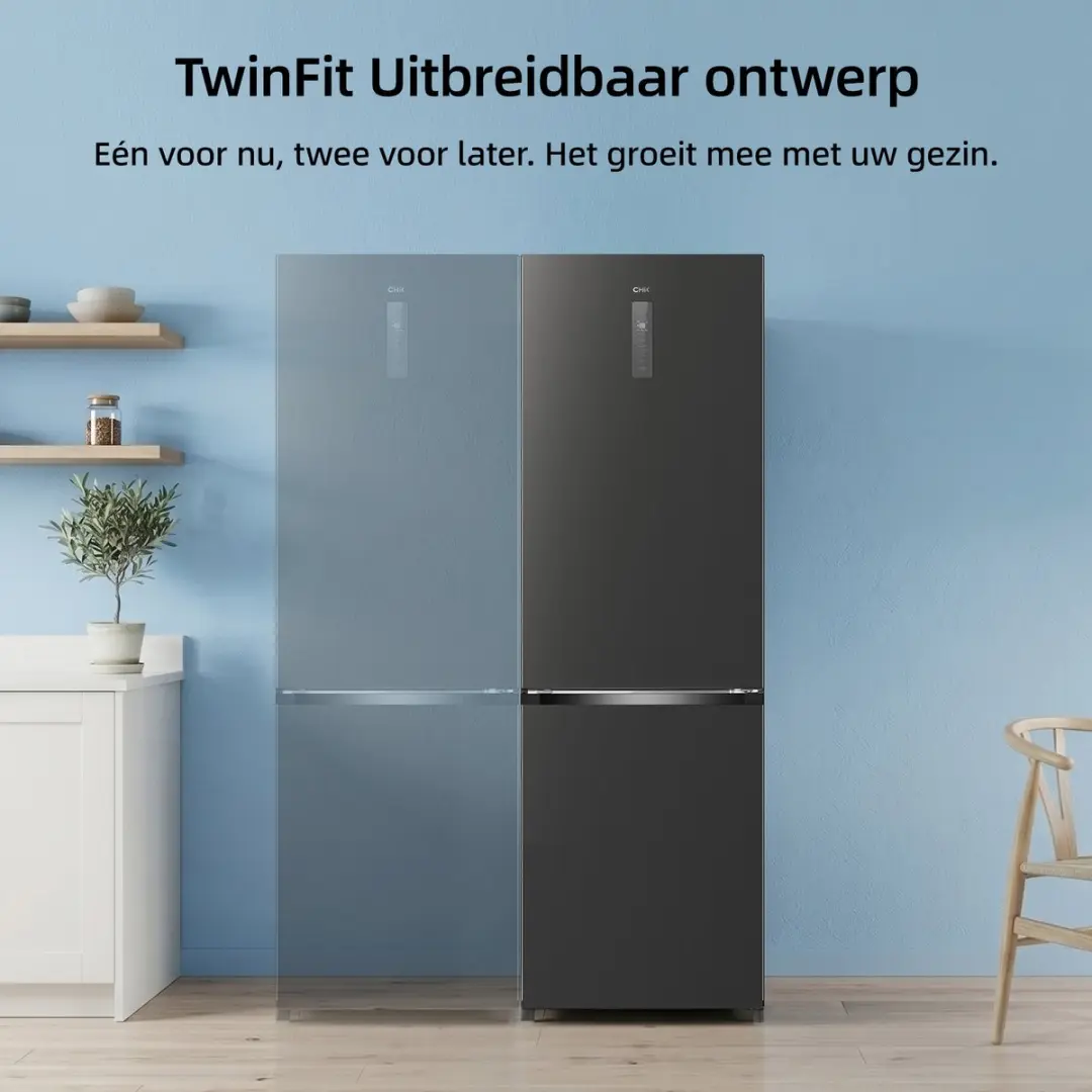 CHiQ CBM310NGC Koel-Vriescombinatie 308L - No Frost - 33dB