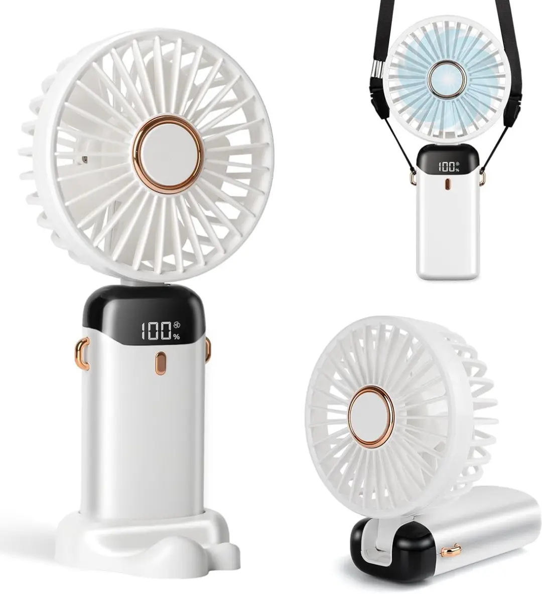 ECTEATOY Draagbare Handventilator 3200mAh